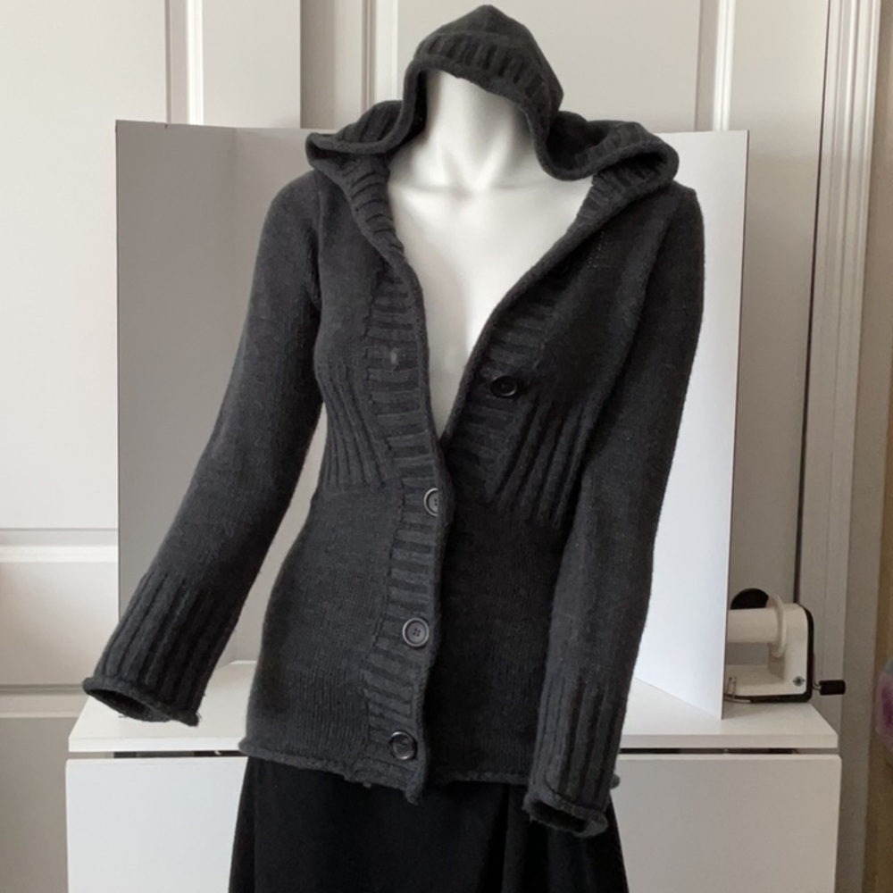 Allison Brittney Brand Women's Gray Hooded Sweater